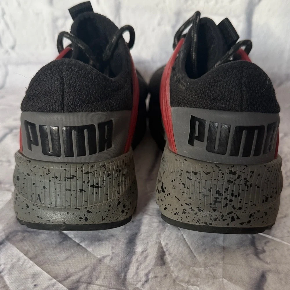 Puma Black and Red Athletic Sneakers